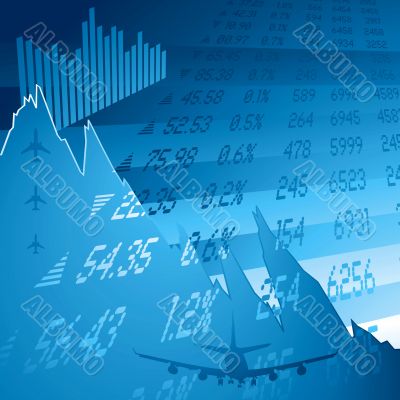 financial crash blue