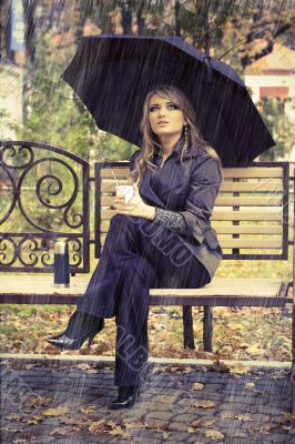 Girl with umbrella