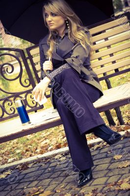 Girl with umbrella