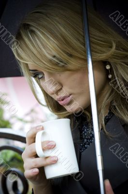 Girl with cup