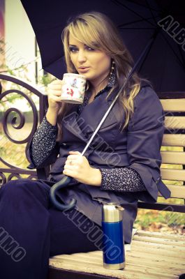 Girl with cup