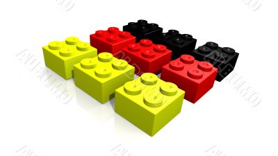 German flag made with blocks