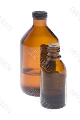 Medical bottle close up