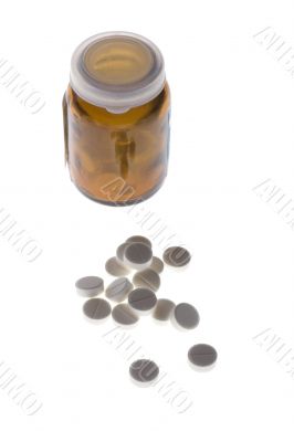 Medical bottle with tablet