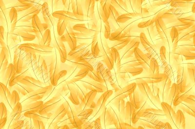 Abstract yellow feathers illustration background