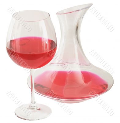 Decanter and goblet
