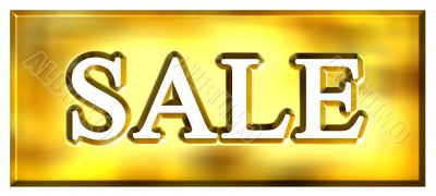 3d Golden Sale Tag