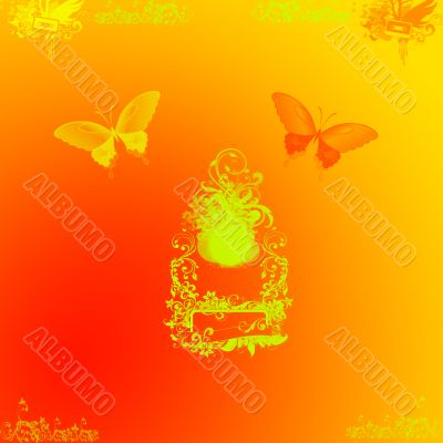 Picture with butterflies