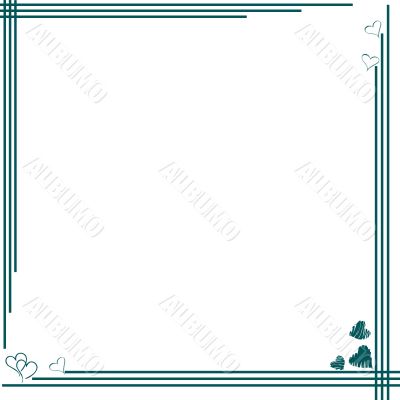 Green frame for congratulations