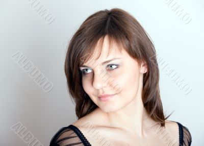 The girl in a turn floor