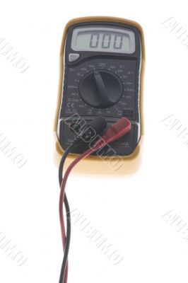 Digital multimeter on white