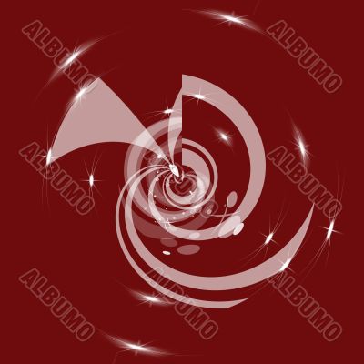 Red picture with circles