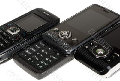 Black modern mobile phone