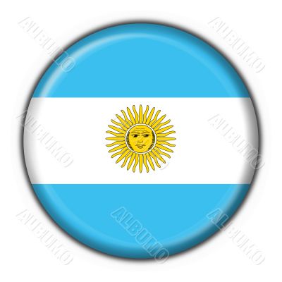Argentina button flag round shape