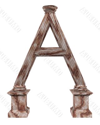 3d rendered illustration of a marble column