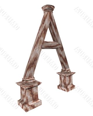3d rendered illustration of a marble column