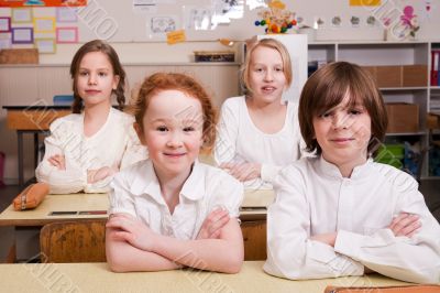Sitting in the classroom