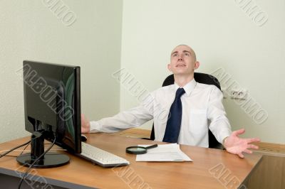 Manager on a workplace