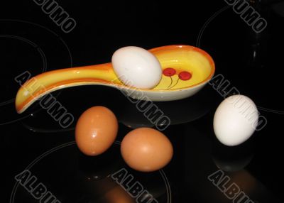 Eggs on a plate