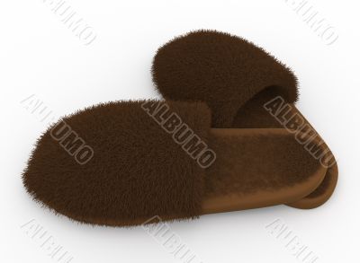 fury soft home slippers, brown