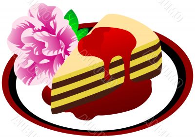 Cake on the plate