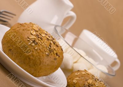 bread and mozzarella