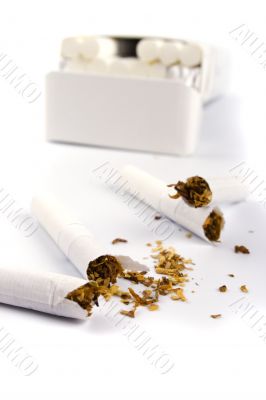broken cigarettes