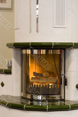 stylish fireplace