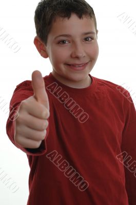 young boy with thumb up 1