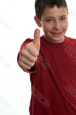 young boy with thumb up 2