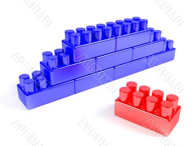 Colored Lego toy bricks