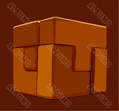 Brown cube