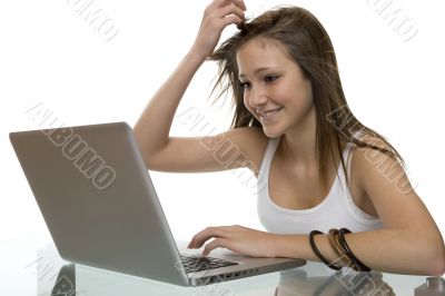Girl with laptop
