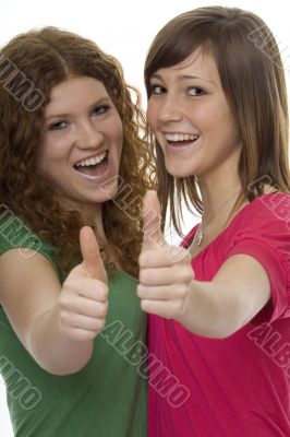 happy teenager with thumbs up