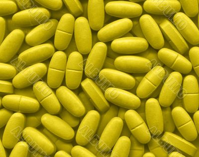 Yellow pills texture