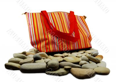 bag to rest on an isolated white background