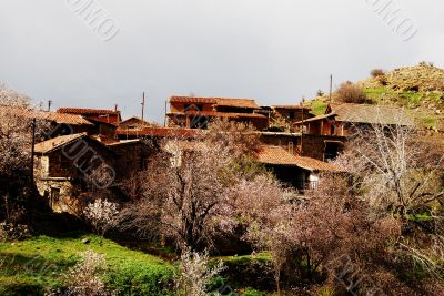 Mountain village of historic buildings