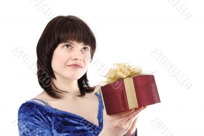 Girl with gift.