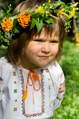 Pretty Ukrainian girl focused look