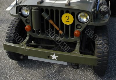 Front of an old Jeep