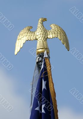 American golden eagle sculture