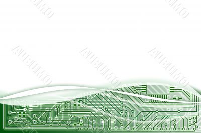 Electronic light green abstract background