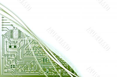 Electronic light green abstract background