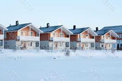 Lodges in snow