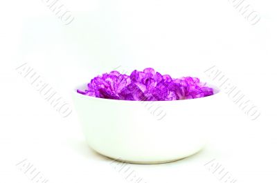 bowl of water and flowers
