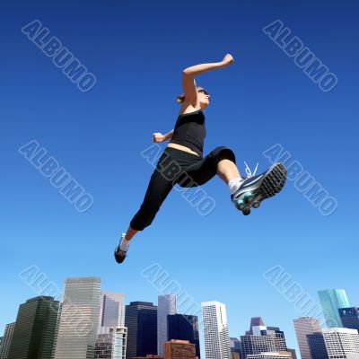 Running woman