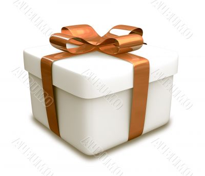 wrapped brown gift - 3D made