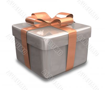 wrapped brown gift - 3D made