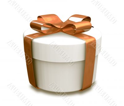 wrapped brown gift - 3D made