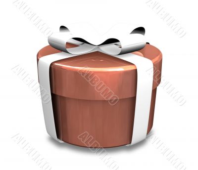 wrapped brown gift - 3D made